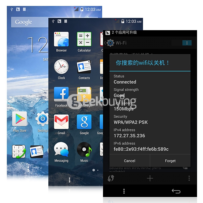 Blackview Ultra 4.7Inch MTK6582M Quad Core 1.3GHz Smartphone Android 4.4 1GB RAM 8GB ROM 8.0MP IPS HD 3G GPS - Black