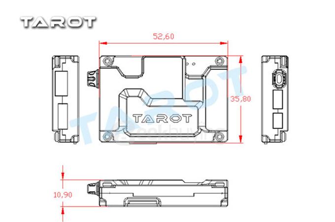 Tarot OSD Module ZYX-OSD TL300C With Two-Way Video Input For Multicopter