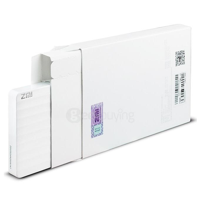 Original Xiaomi ZMI USB 10000mAh Smart Power Bank Adapter For Xiaomi iPhone Samsung HTC Smartphone - White
