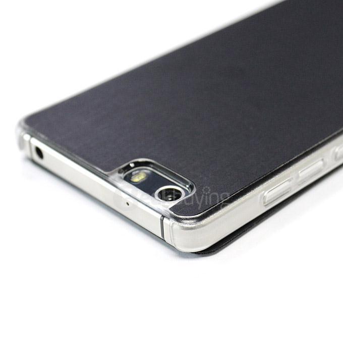 Original Protective PU Leather Hard Flip Cover Case with Back Shell for LEAGOO Elite 1 Smartphone - Black