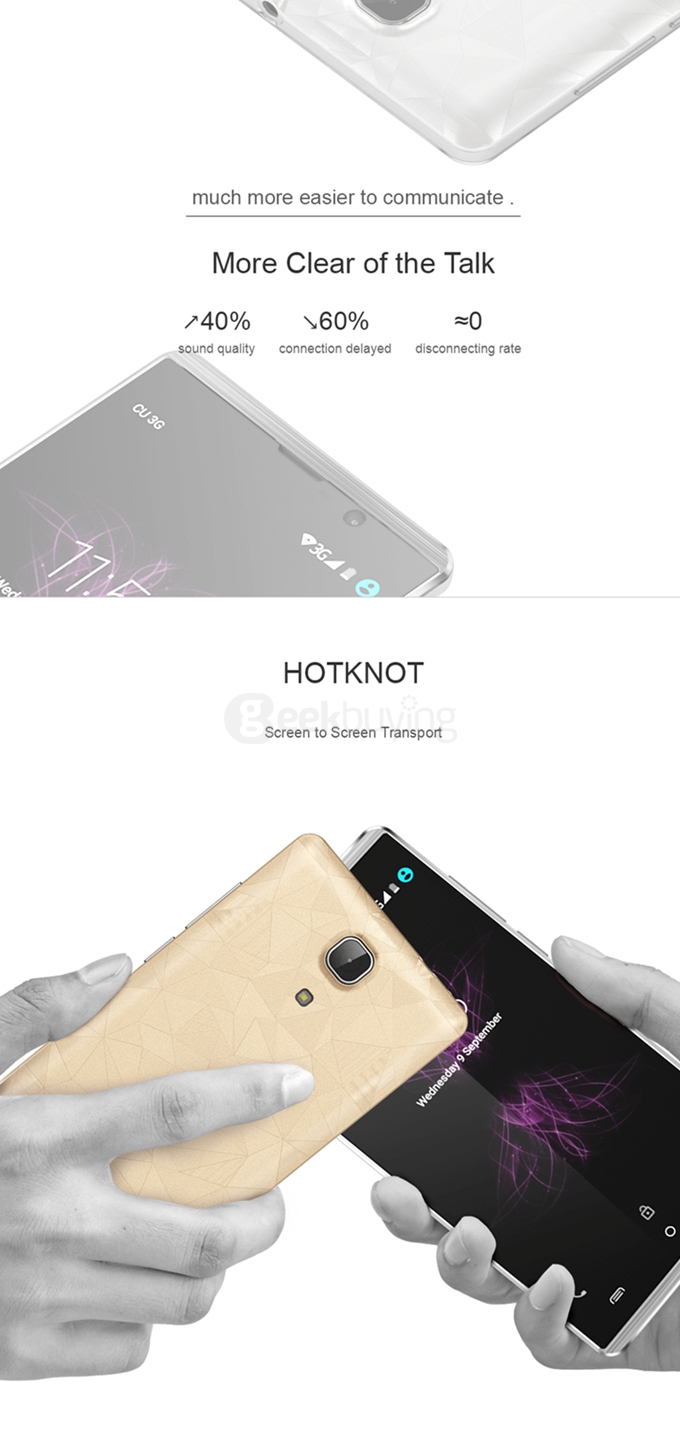 [HK Stock] CUBOT P11 5.0inch Android 5.1 Smartphone MT6580 Quad Core 1.3GHz 1GB RAM 8GB ROM 3G GPS  Camera Hotknot OTG - Gold