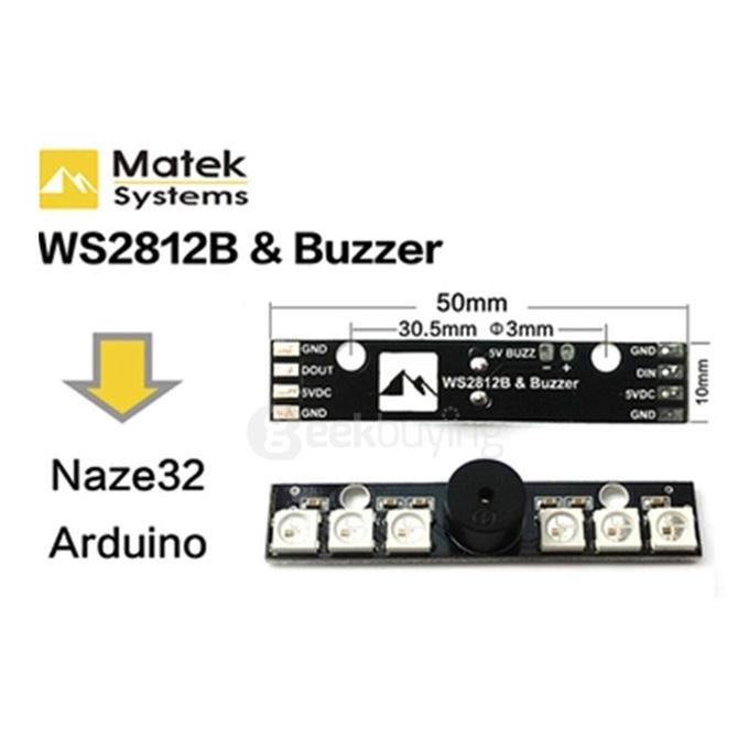 Matek WS2812B LED Board With 5V Buzzer For Naze 32 Skyline 32 Flight Controller