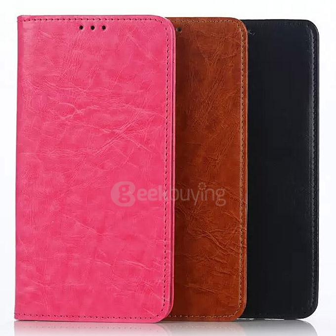 Protective Leather Case With Holder/Card Slots/Wallet For Samsung S6 Edge Plus - Pink