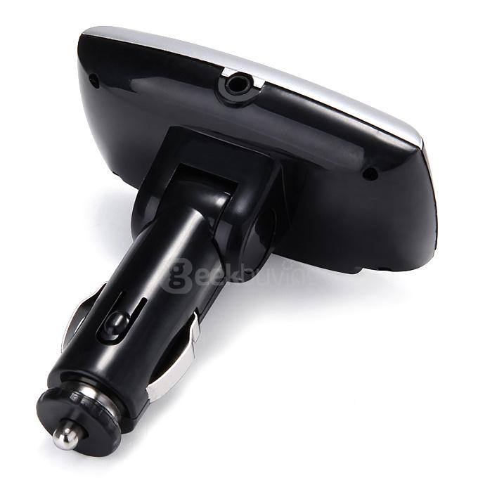 BT01 Bluetooth Handsfree Car Kit MP3 Player FM Transmitter Radio Adapter With LCD Screen Remote Control - Black + Silver