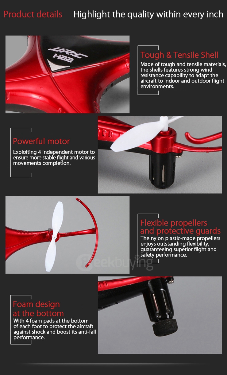 JJRC H22 3D Inverted Fly 2.4G 4CH 6-Axis Mini RC Quadcopter RTF