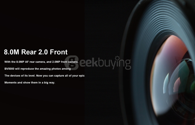 Blackview BV5000 4G LTE IP67 Waterproof 5.0inch Android 5.1 2GB 16GB Smartphone MT6735P Quad Core 1.0GHz 8.0MP 4780mAh - Black