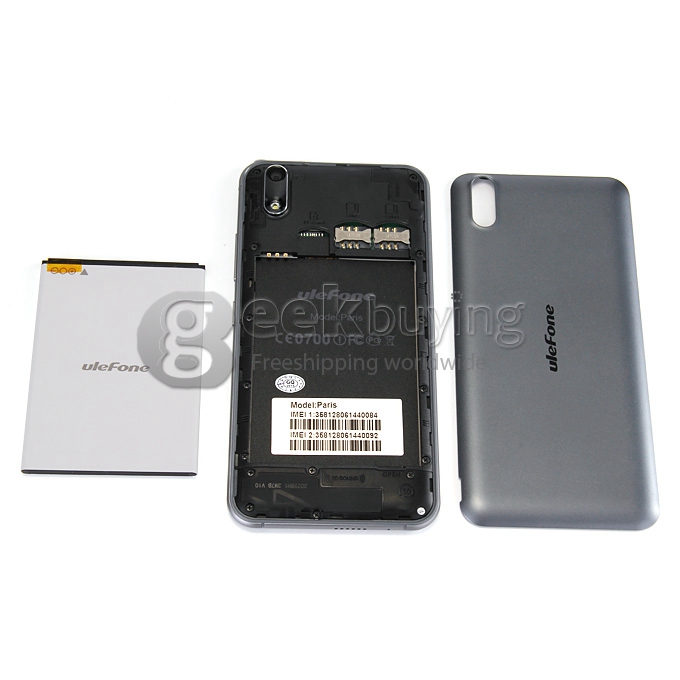 Ulefone Paris 5inch Android 5.1 2GB 16GB 4G Smartphone 64Bit MTK6753 Octa Core 13.0MP OTG Miracast Hotknot Gorilla 3 - Black