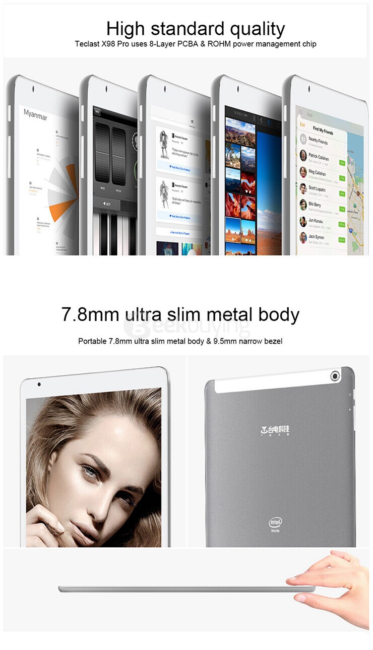 [Spain Stock]Teclast X98 Pro Dual OS Windows10 & Android5.1 4GB/64GB 9.7