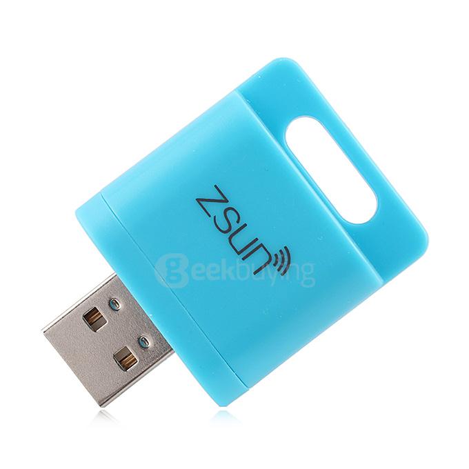 WiFi USB 2.0 Card Reader MicroSD USB Flash Drive for Windows/MAC/iOS/Android Phones PC Tablet Laptop - Blue