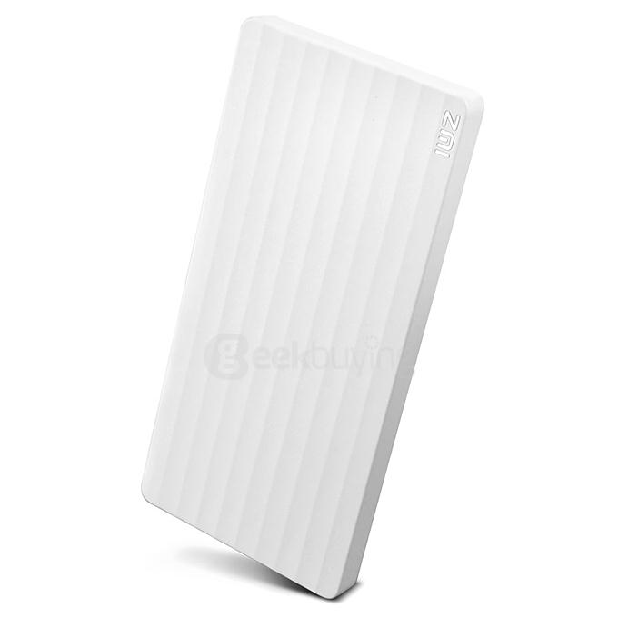 Original Xiaomi ZMI USB 10000mAh Smart Power Bank Adapter For Xiaomi iPhone Samsung HTC Smartphone - White