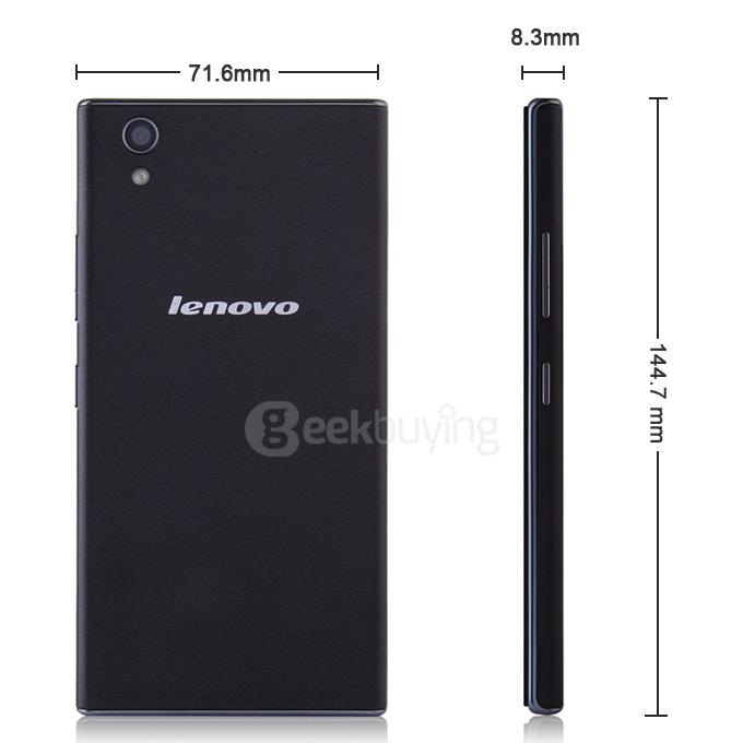 Lenovo P70-t 5.0inch HD Screen Android 4.4 2GB 16GB Smartphone MT6732 64bit Quad Core 13.0MP 5.0MP 4000mAh - Black