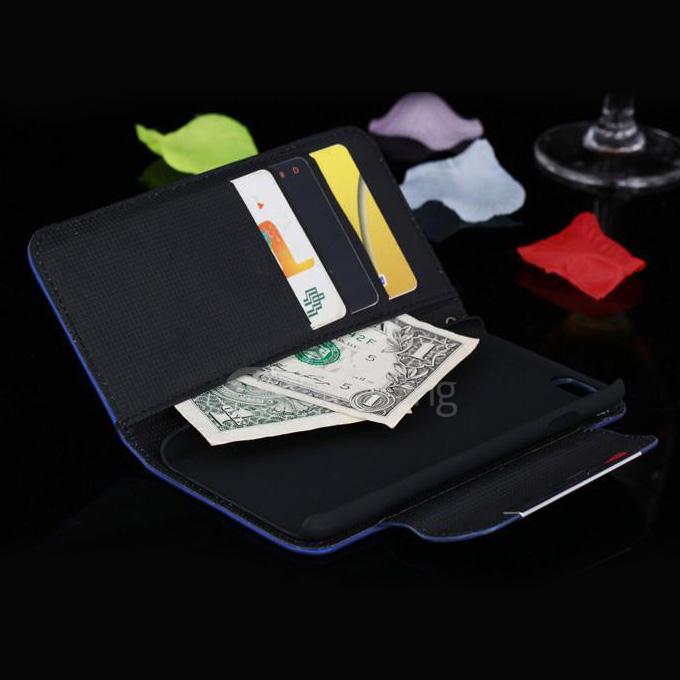 Clip Style Luxury Flip Pattern Wallet Leather Case Cover with Strap For Apple iPhone 6s Plus 5.5inch - Blue