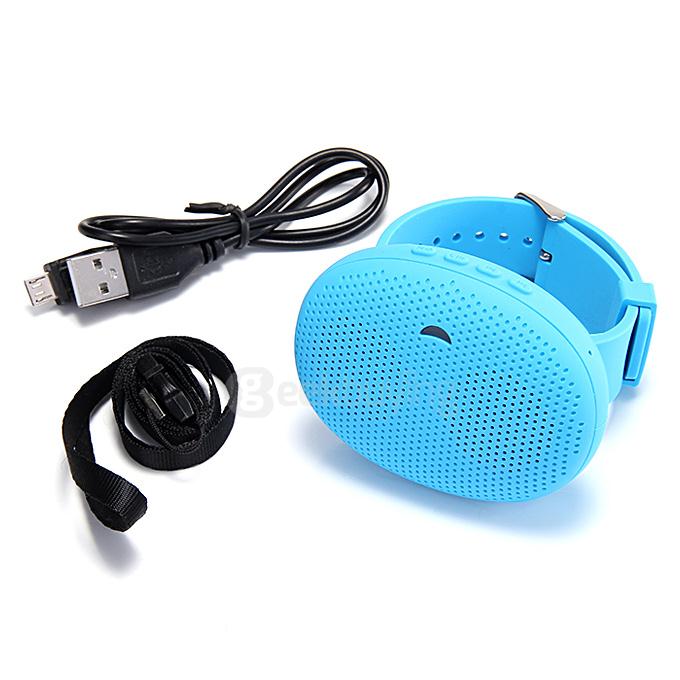 T1 Mini Portable Wireless Bluetooth Watch Speaker Sports Outdoor Speaker For iPhone HTC Samsung - Blue