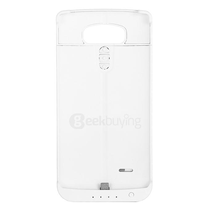 External Backup Battery 5V 0.5A Output Li-ion Polymer 3800mAH Case with Back Home Button For LG G4 Smartphone - White