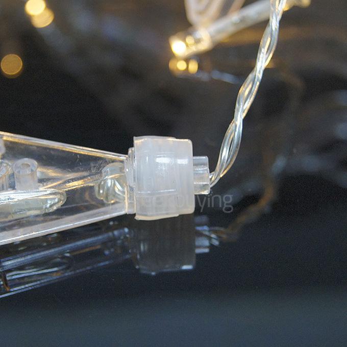 US Standard 2M 138 Light Pentangle Star LED Curtain Light LED Lighting For Christmas Wedding Party Decor - Warm Color