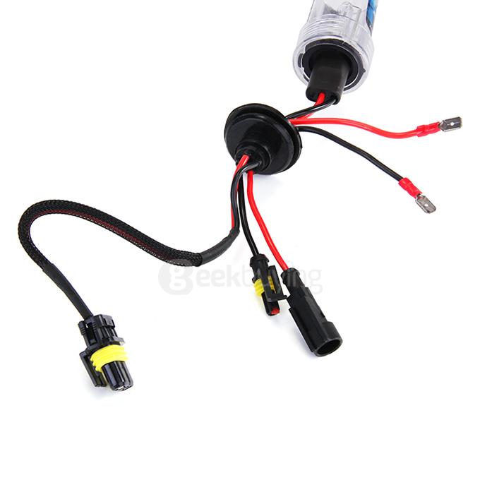 6000K H7 55W 12V Xenon HID Kit Car Headlight Slim Ballast Xenon Bulb White light - Black + White (One Pair)