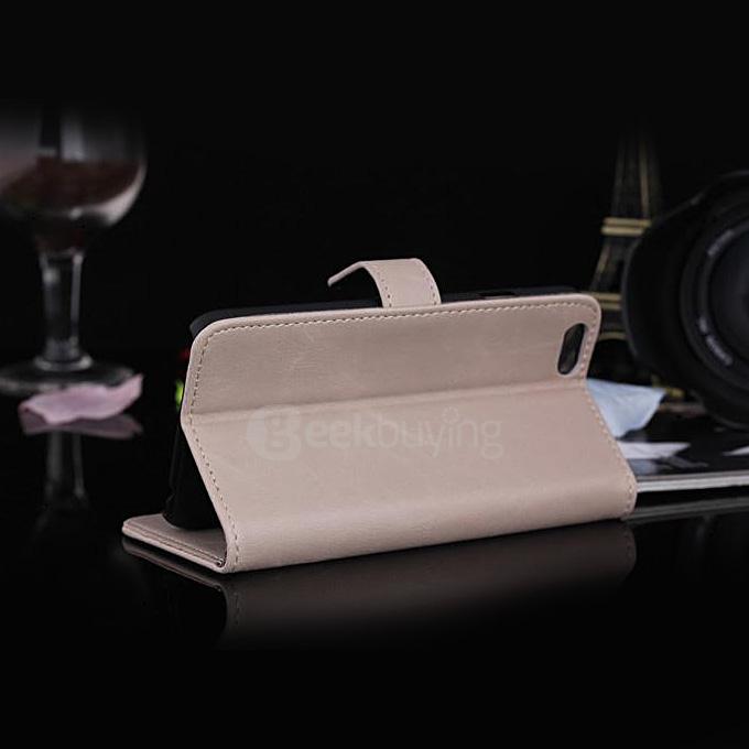 New Style Luxury Crazy Horse Pattern Wallet Leather Case Cover with Card Slots For Apple iPhone 6s 4.7inch - Gray