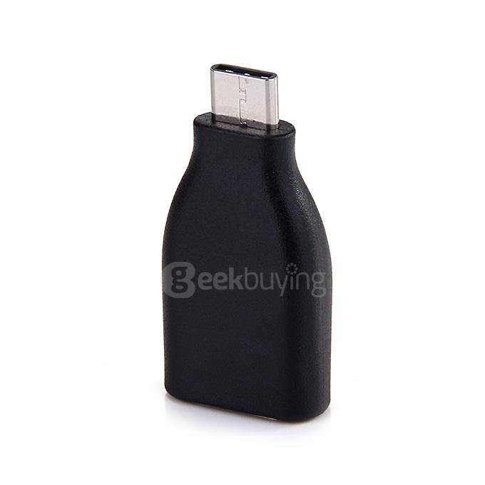 USB-C Male to USB3.0 Female Data Adapter USB3.1 Type-C Converter for Macbook/Chromebook/Nokia N1/LeTV/OnePlus 2 Smartphones - Black