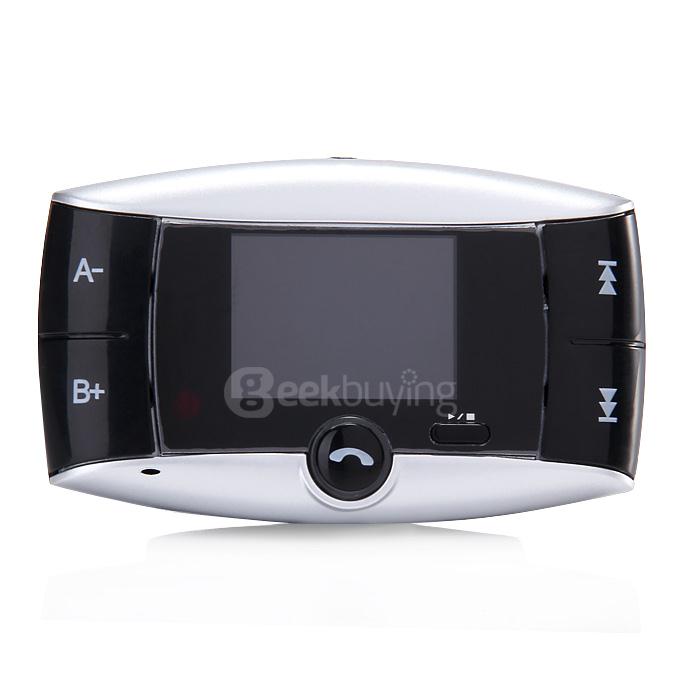 BT01 Bluetooth Handsfree Car Kit MP3 Player FM Transmitter Radio Adapter With LCD Screen Remote Control - Black + Silver