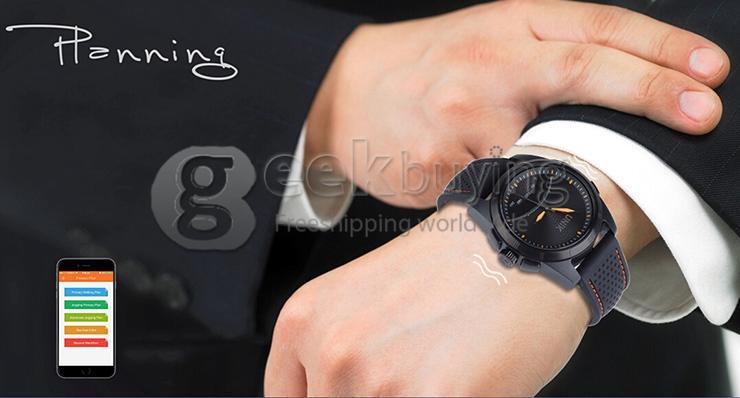 iMacwear Unik Classic BT4.0 Waterproof 50M Smart Watch with Citizen Miyota For iPhone/Android - Black