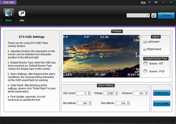 Tarot OSD Module ZYX-OSD TL300C With Two-Way Video Input For Multicopter