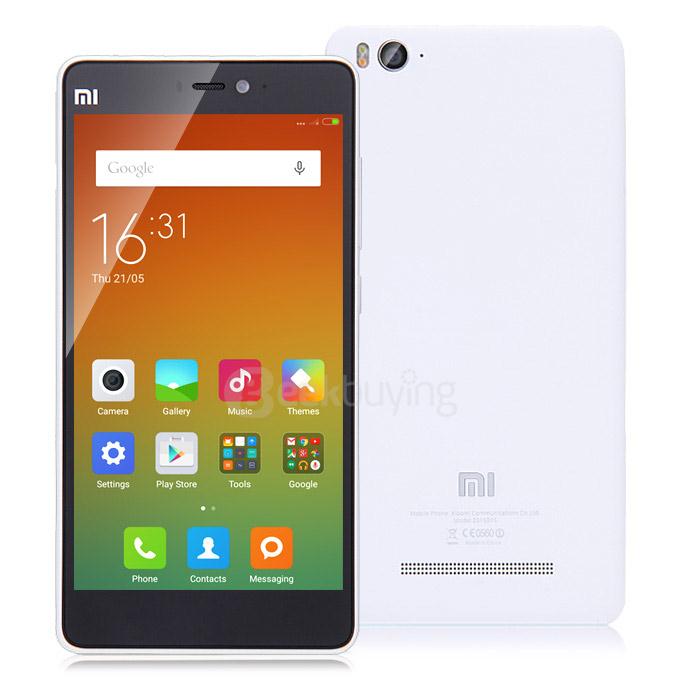 [Package B]Xiaomi Mi4C 5.0inch Android 5.1 2GB 16GB 4G FDD-LTE 64-bit Snapdragon 808 Hexa Core Smartphone(White) + Soft Case(Transparent) + Tempered Glass