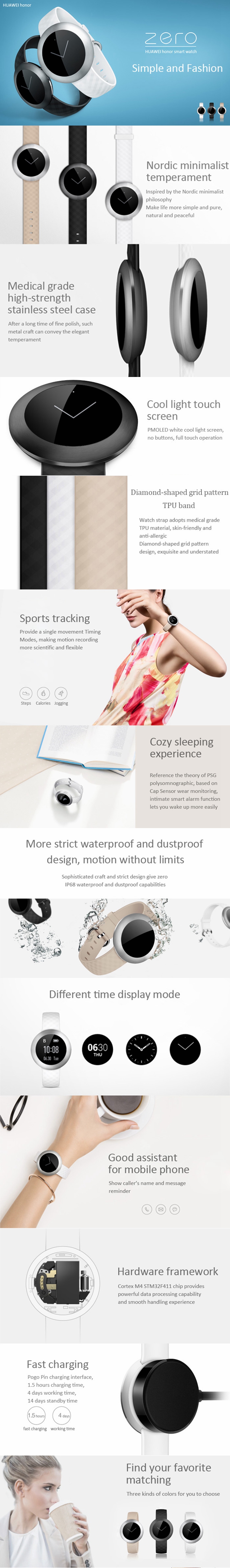Huawei Honor Zero Bluetooth 4.1 Smart Watch Bracelet 1.06