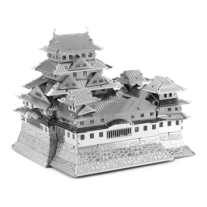 MINI DIY 3D Nanometal Model 3D Himeji-jo Castle Puzzle - Silver