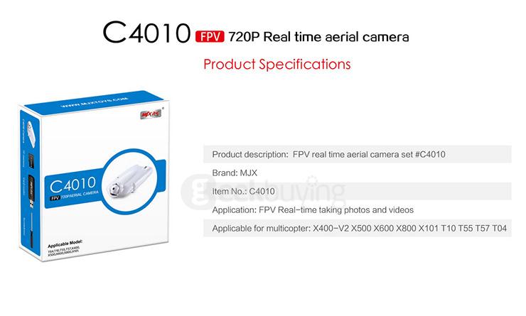 C4010 FPV HD 720P Real Time Aerial Camera For X400-V2 X500 X600 X800 X101 T10 T55 T57 T04