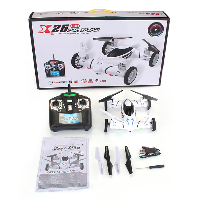SongYang X25 8CH 2.4G 4Axis 3D Roll RC Flying Car with 2MP Camera RTF