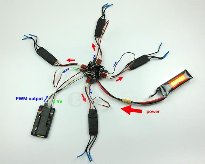 Power Distribution Board PDB For APM2.5 Pixhawk CC3D Multiwii