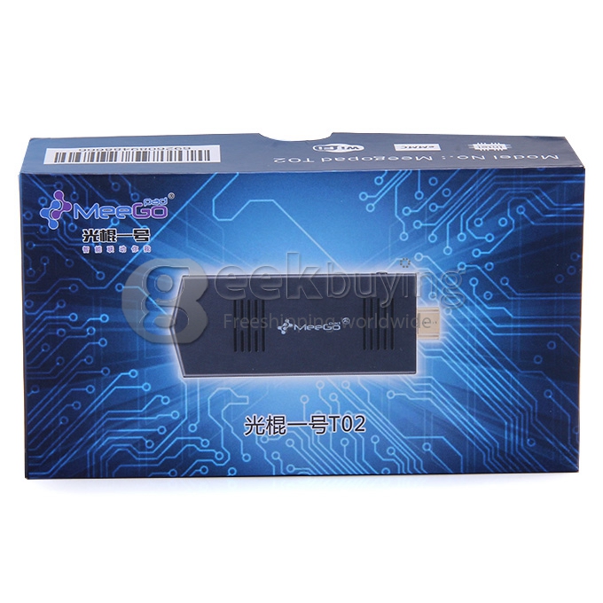 MEEGOPAD T02 Ubuntu Mini PC Compute Stick Intel Z3735F Quad Core 2G/32G 802.11b/g/n HDMI