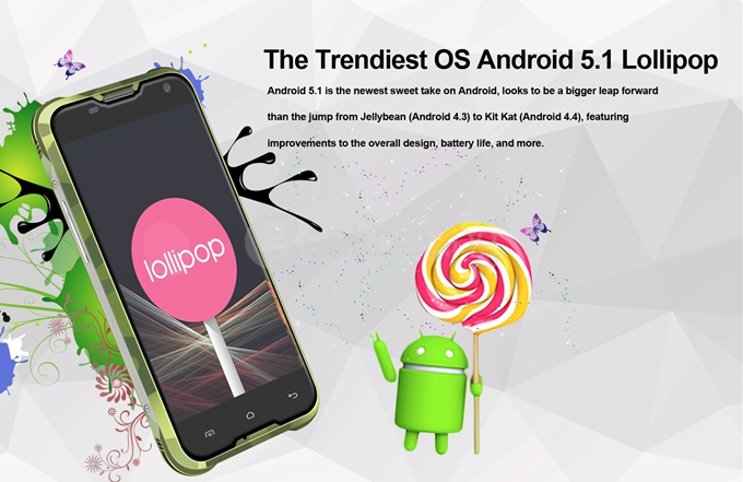 Blackview BV5000 4G LTE IP67 Waterproof 5.0inch Android 5.1 2GB 16GB Smartphone MT6735P Quad Core 1.0GHz 8.0MP 4780mAh - Black