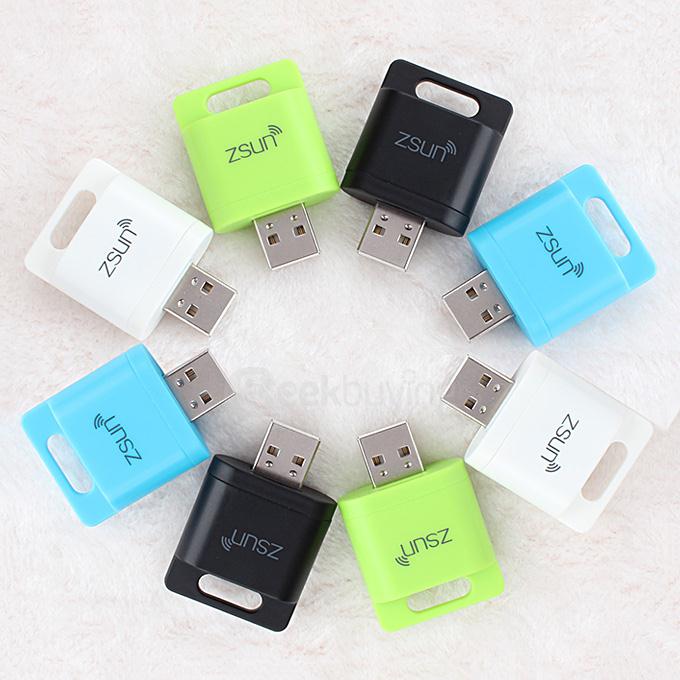 WiFi USB 2.0 Card Reader MicroSD USB Flash Drive for Windows/MAC/iOS/Android Phones PC Tablet Laptop - Blue