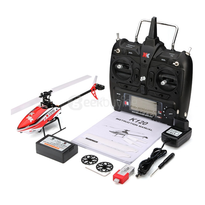 XK K120 Shuttle 6CH RC Helicopter Brushless 3D 6G System Inverted Flight Copter RTF
