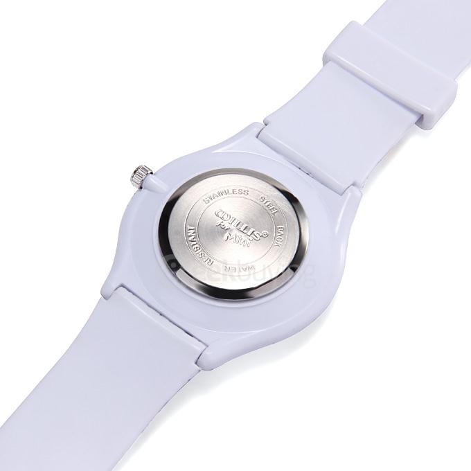 Willis 9918 Colored Blocks Designs Ultra-thin Waterproof Children Watch - White