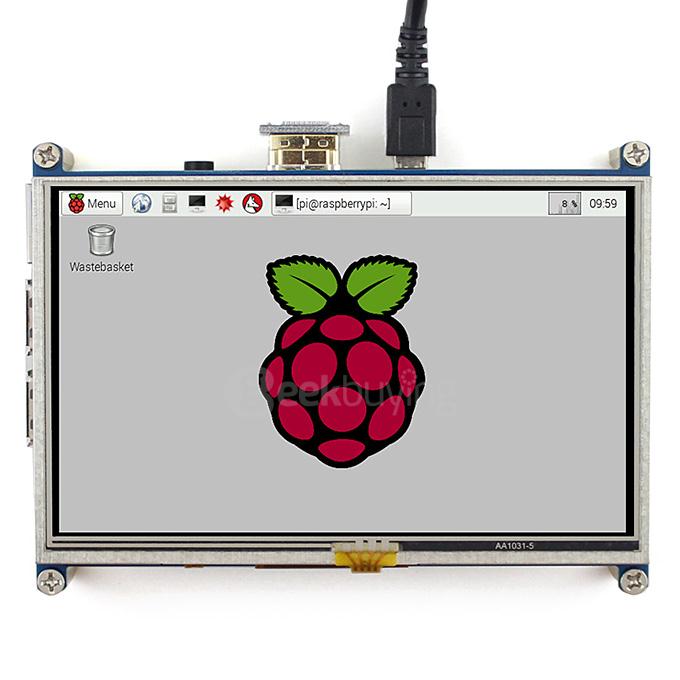 5 inch HDMI LCD 800*480 High Resolution with Bi-color Case for Raspberry Pi 2 Model B/Raspberry Pi Model B/B+/A+