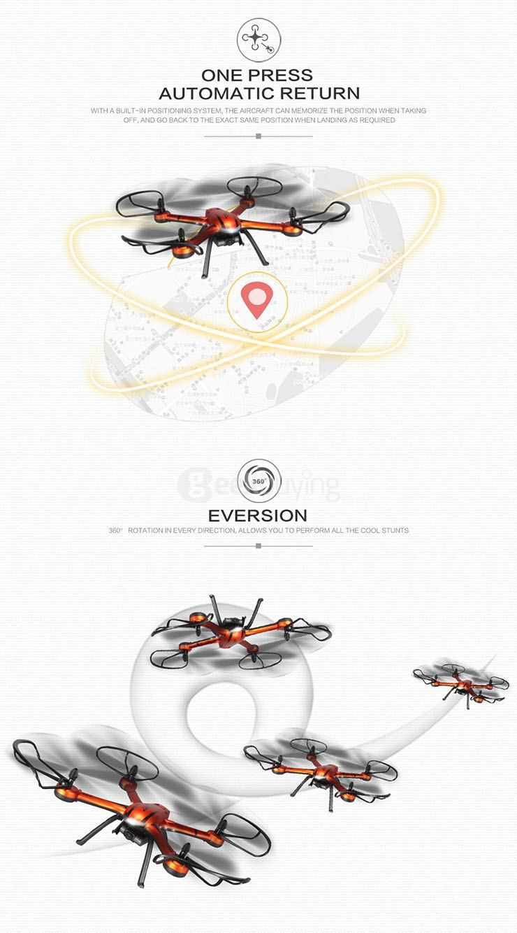 JJRC H11D 5.8G FPV 2.0MP HD Camera 2.4G 4CH 6Axis CF Mode RC Quadcopter RTF