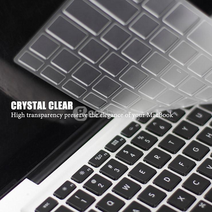LENTION Clear Series 2 Pcs Ultra Thin TPU Laptop Keyboard Protective Films for MacBook Air/Pro 13