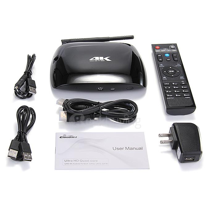 Cloudnetgo CR13 PLUS Android 5.1 4K TV BOX RK3368 Octa-Core 2G/8G 64 Bit 2.4G/5G Gigabit LAN HDMI2.0 BT4.0 KODI H.265