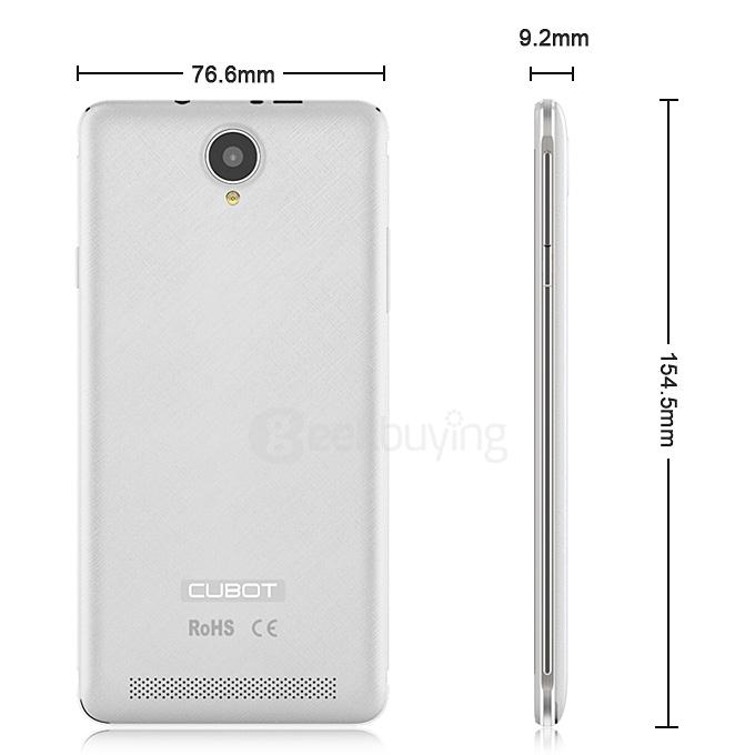 CUBOT H1 5.5inch IPS HD 4G FDD-LTE Android 5.1 2GB 16GB Smartphone 64bit MT6735P Quad Core 5200mAh Battery - White