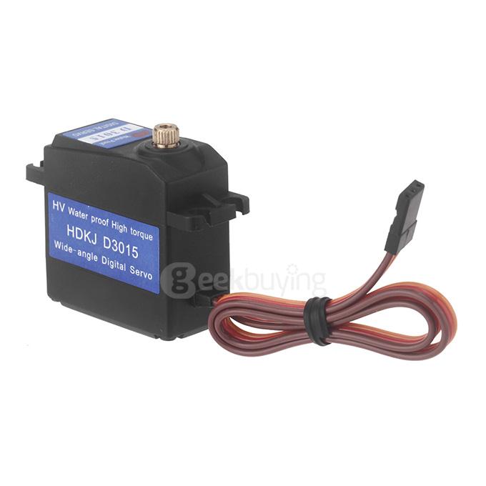 HDKJ D3015 Metal Gear High Torque Wide Angle Digital Waterproof Robot Servo Set for DIY Robot Part