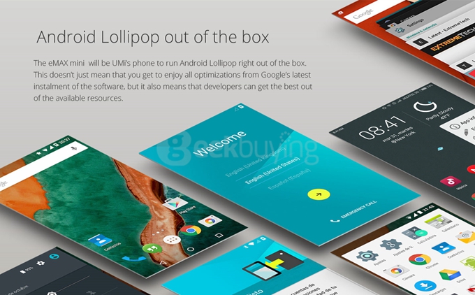 UMI EMAX Mini 4G LTE 5.0inch FHD Android 5.0 2GB 16GB Smartphone 64bit Qualcomm 615 Octa Core 1.5GHz 13.0MP OTG - Black