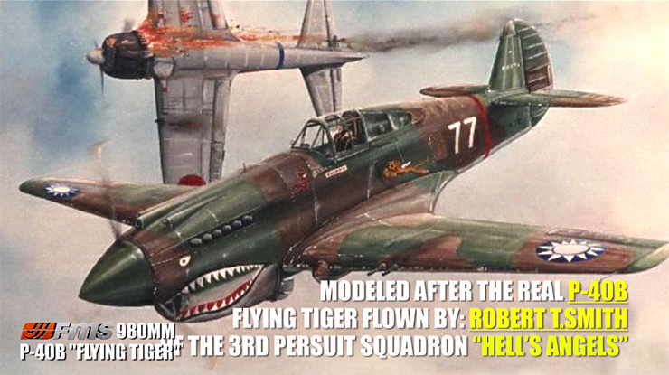 FMS P-40B P40B Flying Tigers 980mm Wingspan Warbird PNP