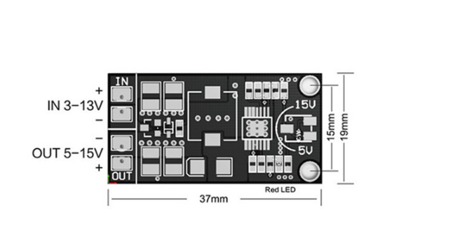 Matek VB5-15 DC-DC 3~13V To 5~15V 3A Step UP Voltage Module