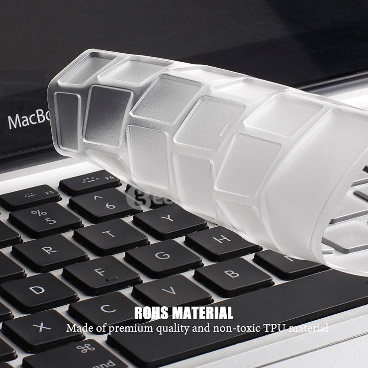 LENTION Clear Series 2 Pcs Ultra Thin TPU Laptop Keyboard Protective Films for MacBook Air/Pro 13