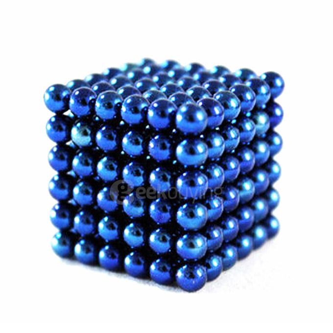 216Pcs 5mm Sliver DIY Neocube Magic Beads Magnetic Balls Puzzle - Blue