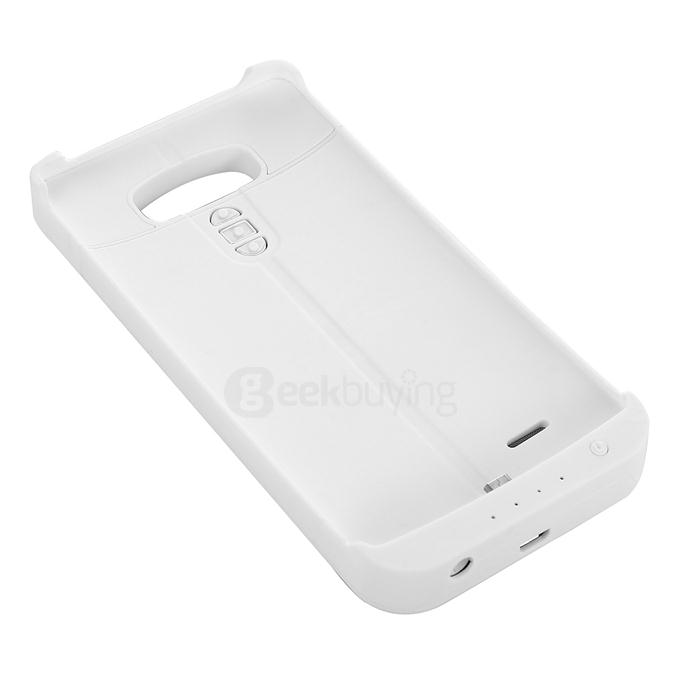 External Backup Battery 5V 0.5A Output Li-ion Polymer 3800mAH Case with Back Home Button For LG G4 Smartphone - White