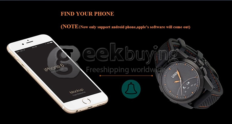 iMacwear Unik Classic BT4.0 Waterproof 50M Smart Watch with Citizen Miyota For iPhone/Android - Black