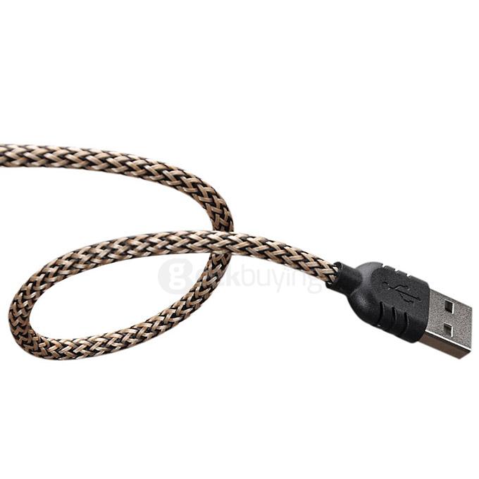 Remax Nylon Fiber Double Sided Micro USB Cable Fast Charging Data Sync Flat Cord for Samsung HTC Huawei Xiaomi And More Android Phones - Yellow